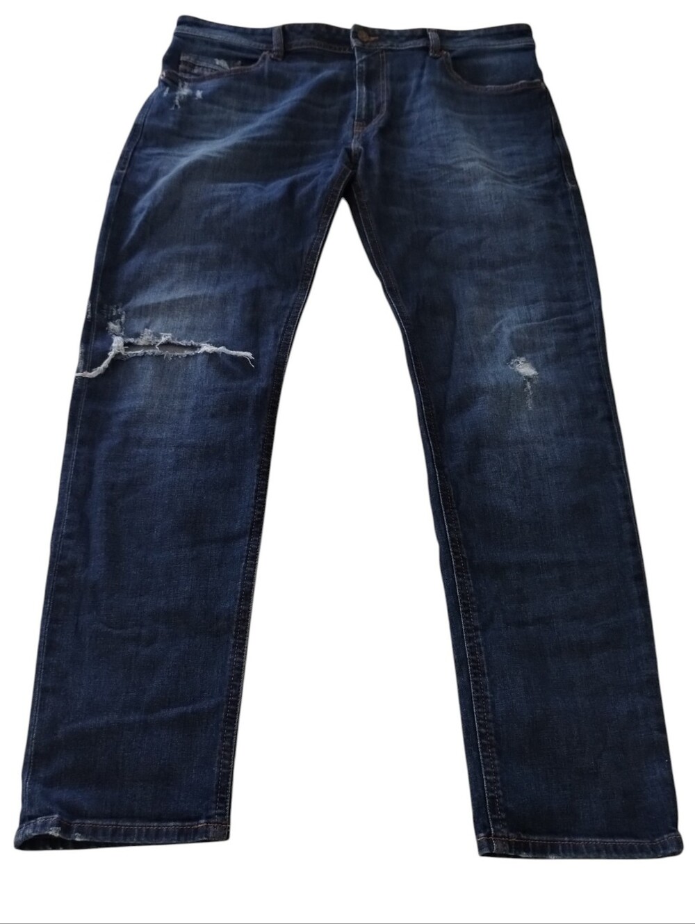 Diesel Thommer Jeans Men 38x33 actual 40X33 Slim Skinny C84ZB stretch Distressed
